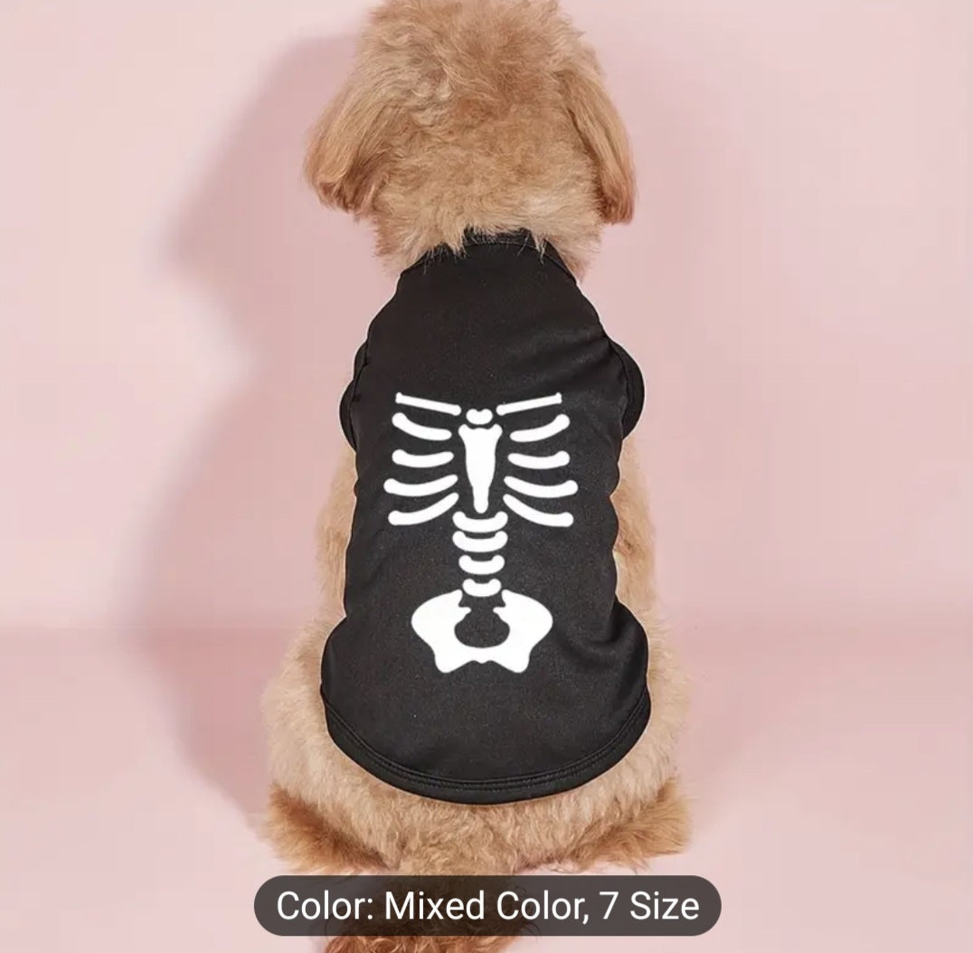 Halloween Skeleton Vest - Black & White