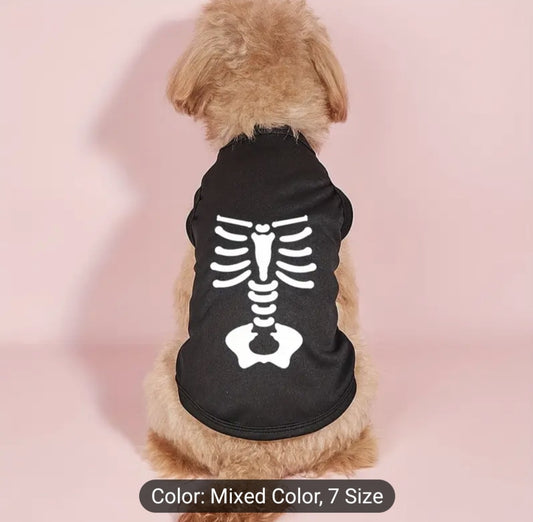 Halloween Skeleton Vest - Black & White